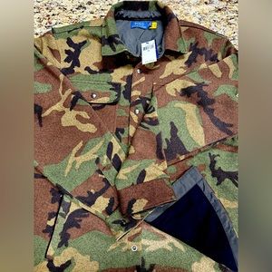 Ralph Lauren Polo Camo Snap Button Fleece Shirt/Jacket